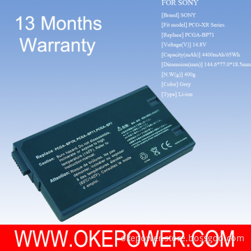Laptop Battery For Sony Pcg-Xr Series 4400mah/65wh